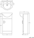 Vanity Unit Furniture Set Cloakroom, Wash Basin Bathroom Sink, Soft Close Toilet Seat, Dual Flush,Quartz Closed Coupled Toilet Set-Gloss White (Flat Pack)