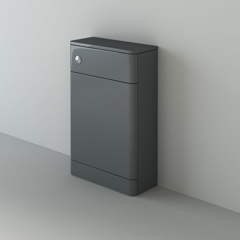 Denver 500x217 WC Unit - Grey Gloss
