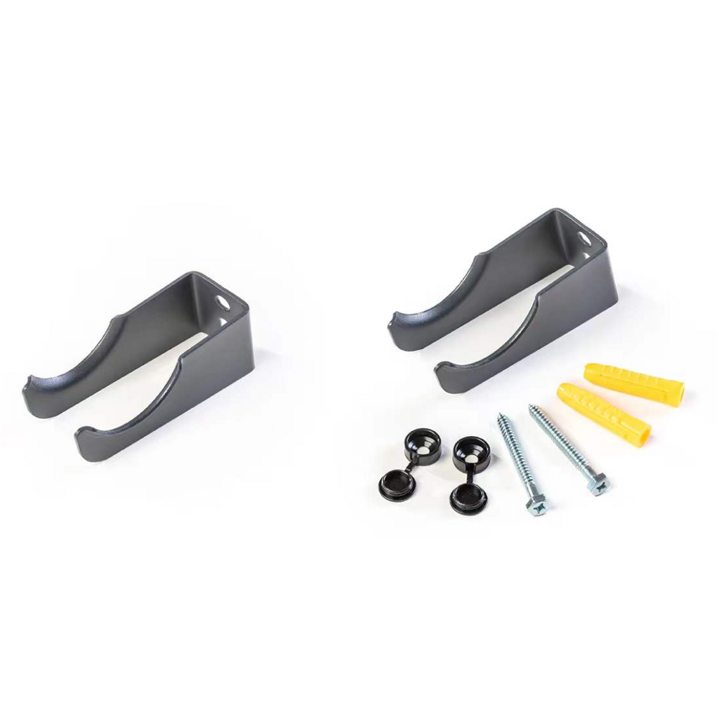 iBathUK Regency Traditional Wall Mounted 3 Column Radiator Brackets, High Strength Steel Matt Anthracite Set of 4