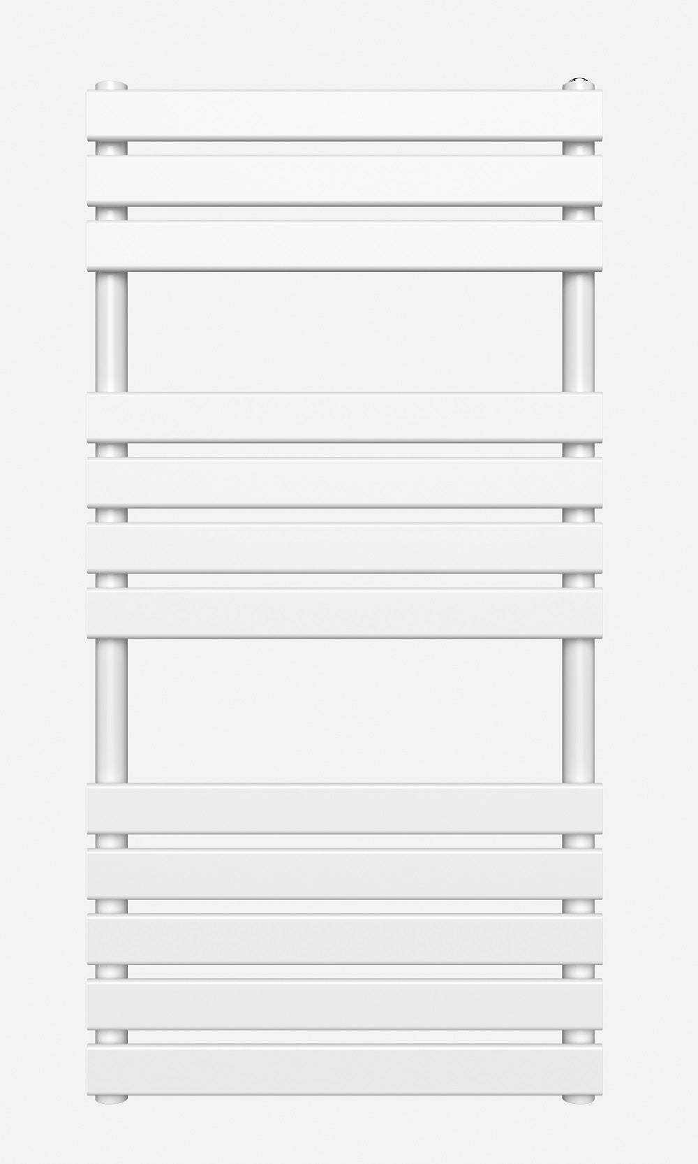 800 x 600 White Flat Panel Heated Towel Rail Bathroom Radiator