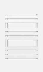 iBathUK Zerith Designer Flat Panel Heated Towel Rail Matt White Slim Single Panel Wall Mounted, High Thermal Output, 800 x 600 mm