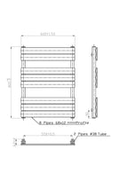 iBathUK Zerith Designer Flat Panel Heated Towel Rail Matt White Slim Single Panel Wall Mounted, High Thermal Output, 800 x 600 mm