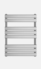iBathUK Zerith Designer Flat Panel Heated Towel Rail Matt White Slim Single Panel Wall Mounted, High Thermal Output, 800 x 600 mm