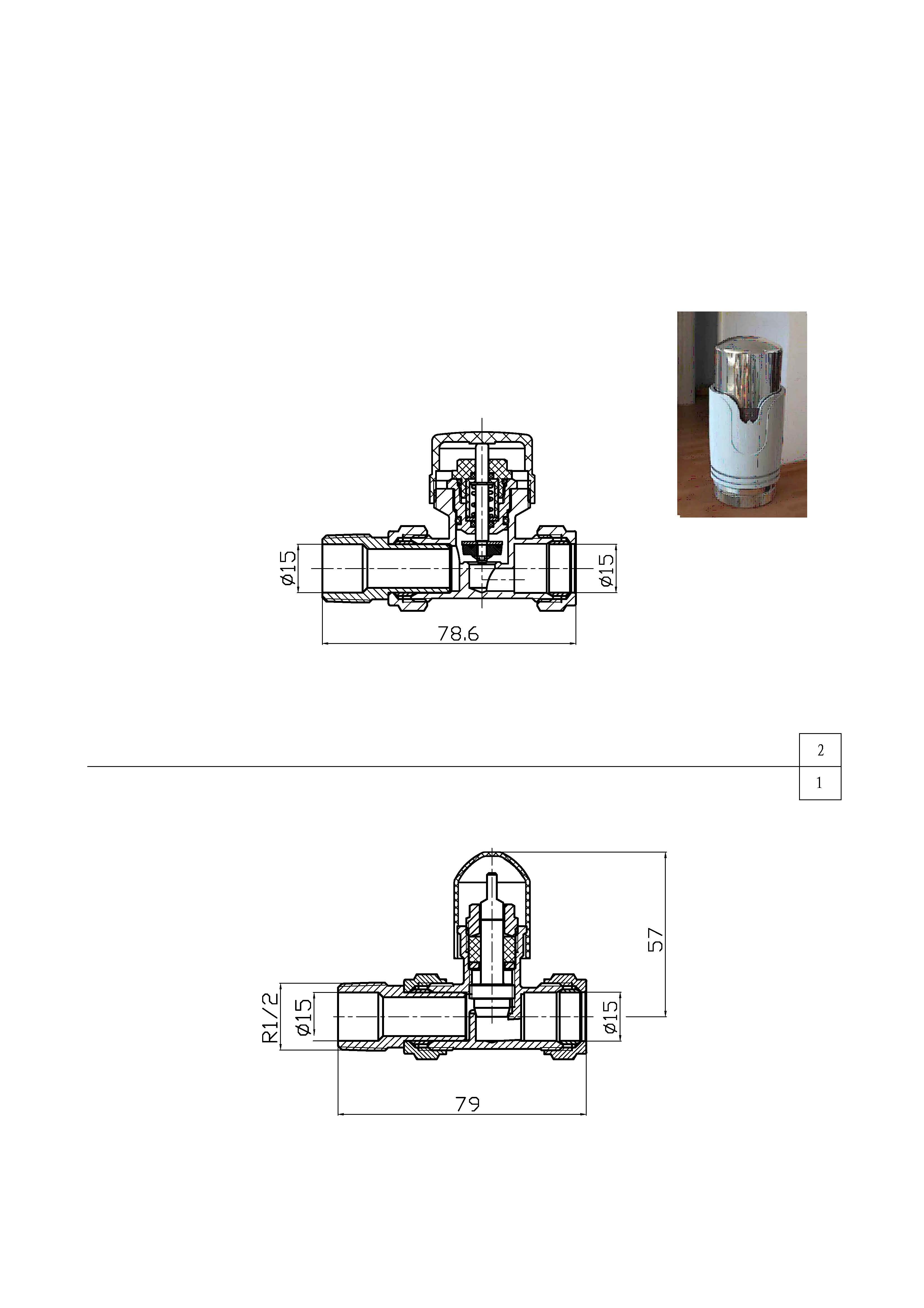 iBathUK Equa White/Chrome Thermostatic Straight Radiator Valve TRV Pair, Clip-On Install, Anti-Scald, Wall or Floor Mounted, Universal Fit for Radiators