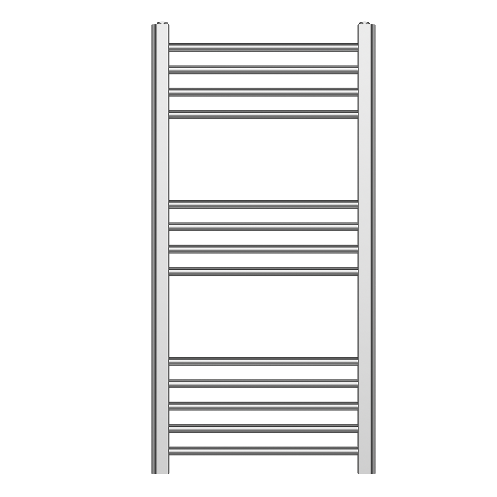 800 x 500 Straight Heated Towel Rail Chrome Bathroom Radiator