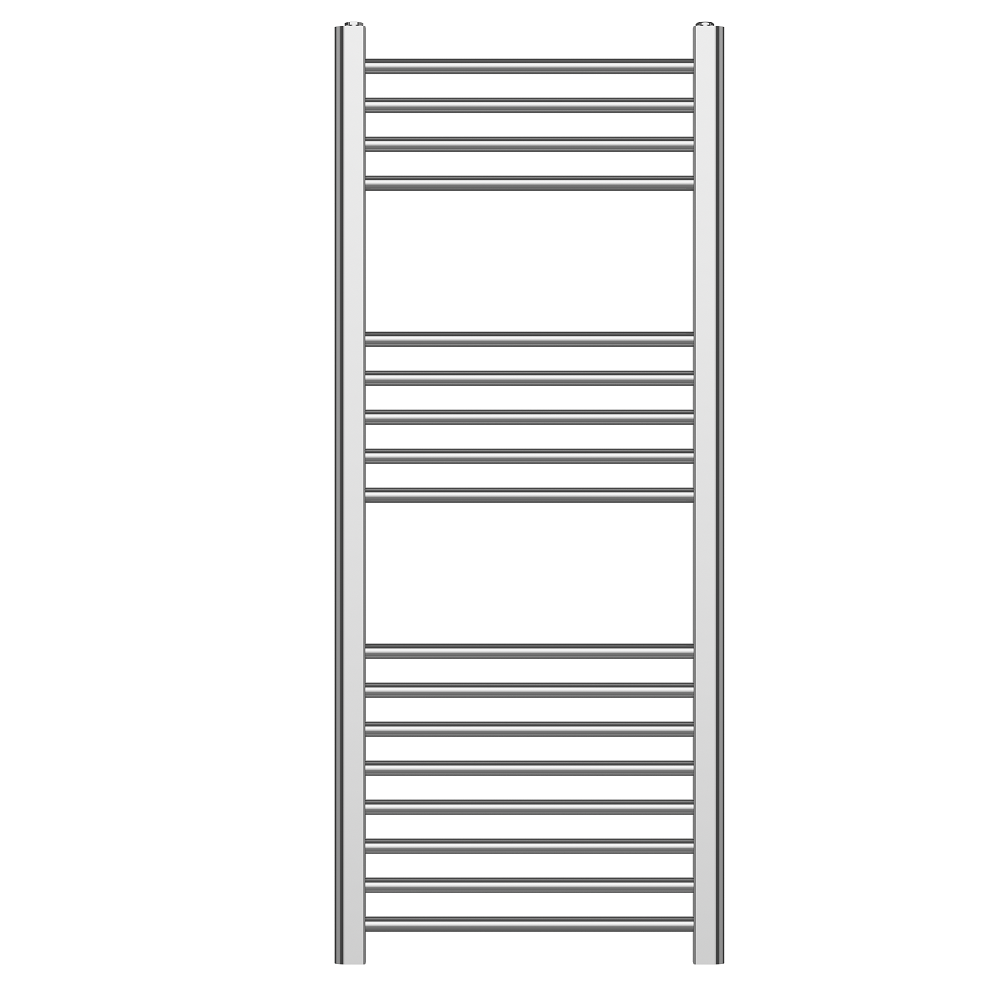 800 x 500 Straight Heated Towel Rail Chrome Bathroom Radiator