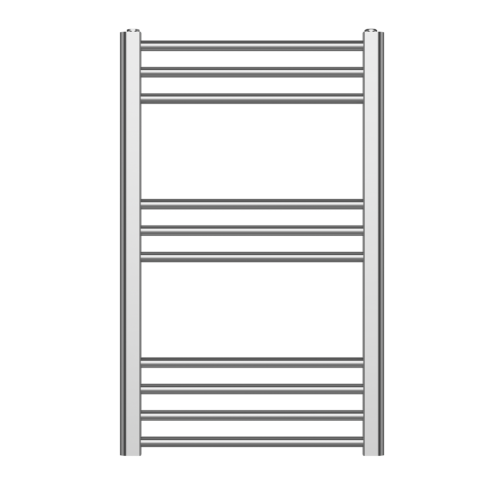 800 x 500 Straight Heated Towel Rail Chrome Bathroom Radiator