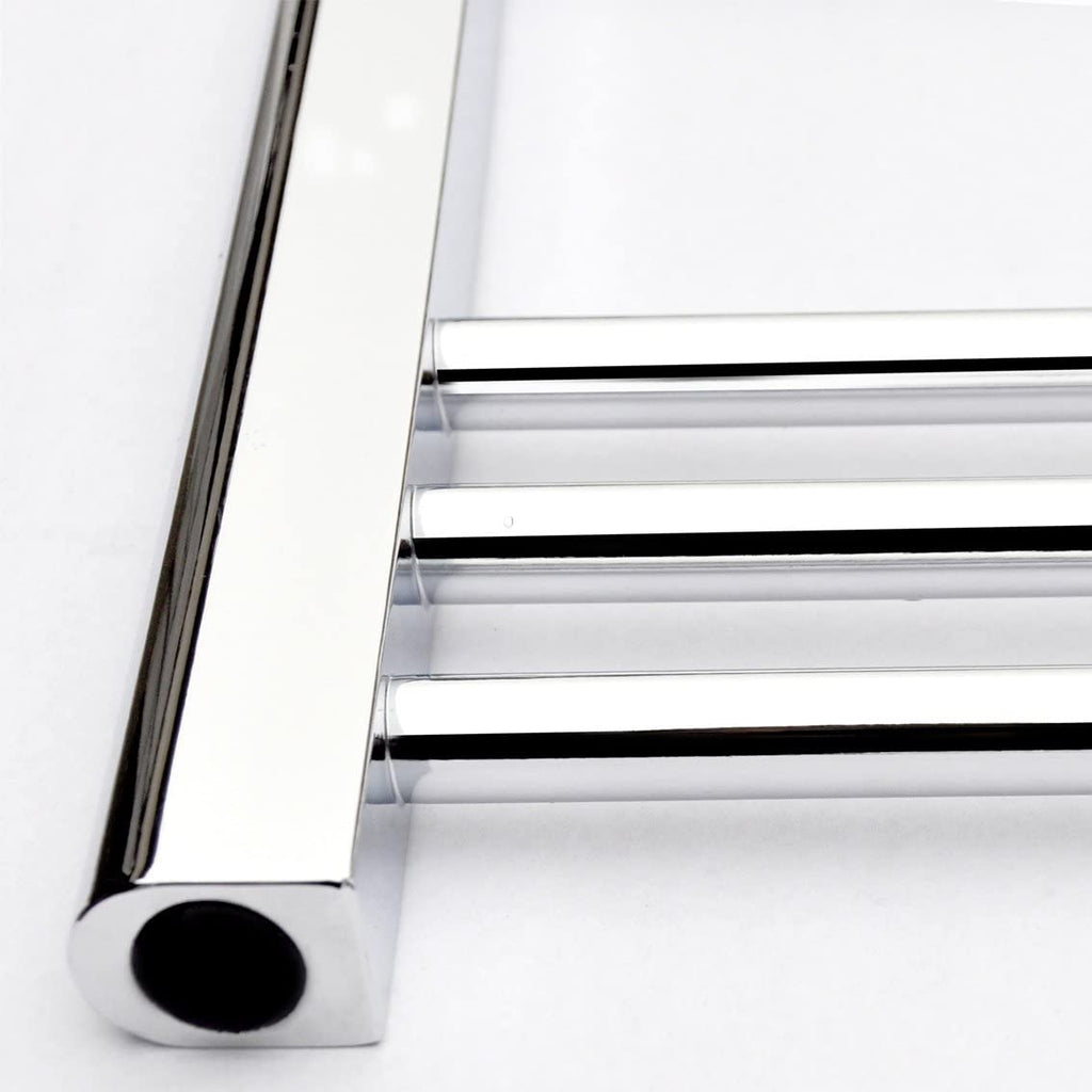 800 x 500 Straight Heated Towel Rail Chrome Bathroom Radiator