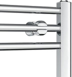 800 x 500 Straight Heated Towel Rail Chrome Bathroom Radiator
