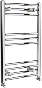 800 x 500 Straight Heated Towel Rail Chrome Bathroom Radiator