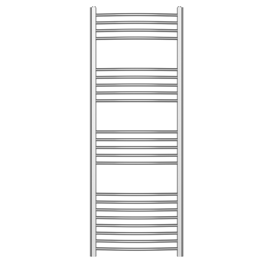 1600 x 600 Curved Heated Towel Rail Chrome Bathroom Radiator NC1600600