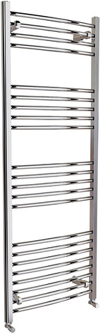 1600 x 600 Curved Heated Towel Rail Chrome Bathroom Radiator NC1600600