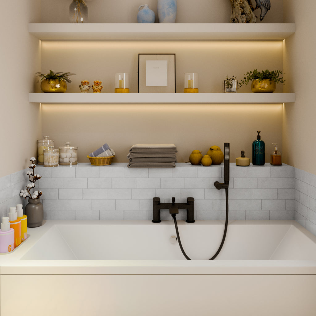 Carter Bath Shower Mixer - Matt Black
