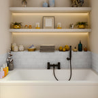 Dixon Round lever Bath Shower Mixer Tap with Kit - Matt Black