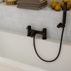 Dixon Round lever Bath Shower Mixer Tap with Kit - Matt Black