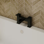 Kelvin Square Waterfall Bath Filler Mixer Tap - Matt Black