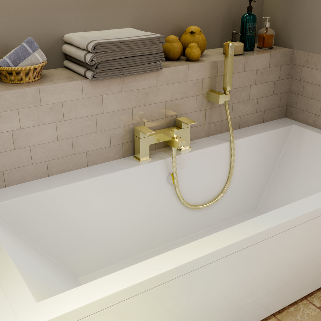 Munro Bath Shower Mixer Tap with Kit - Brushed Brass