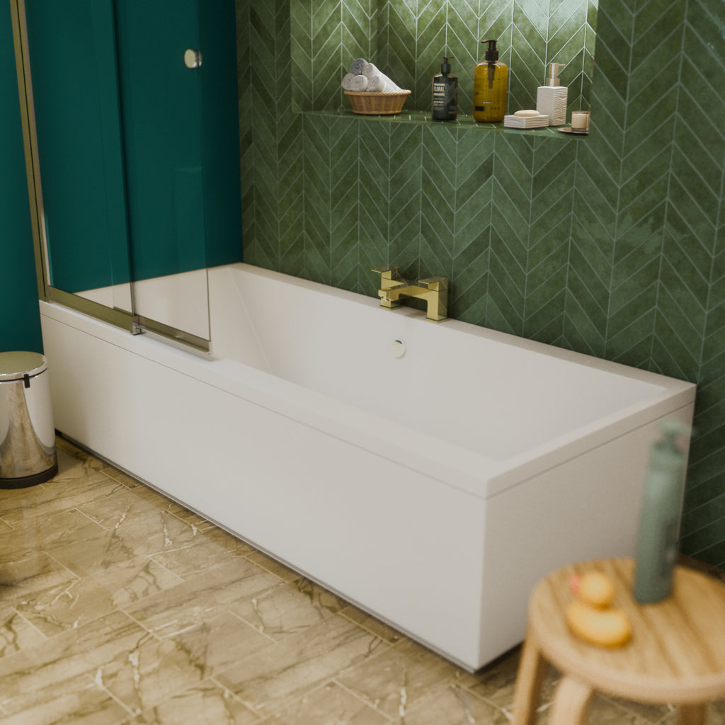 Munro Square Bath Filler Mixer Tap - Brushed Brass