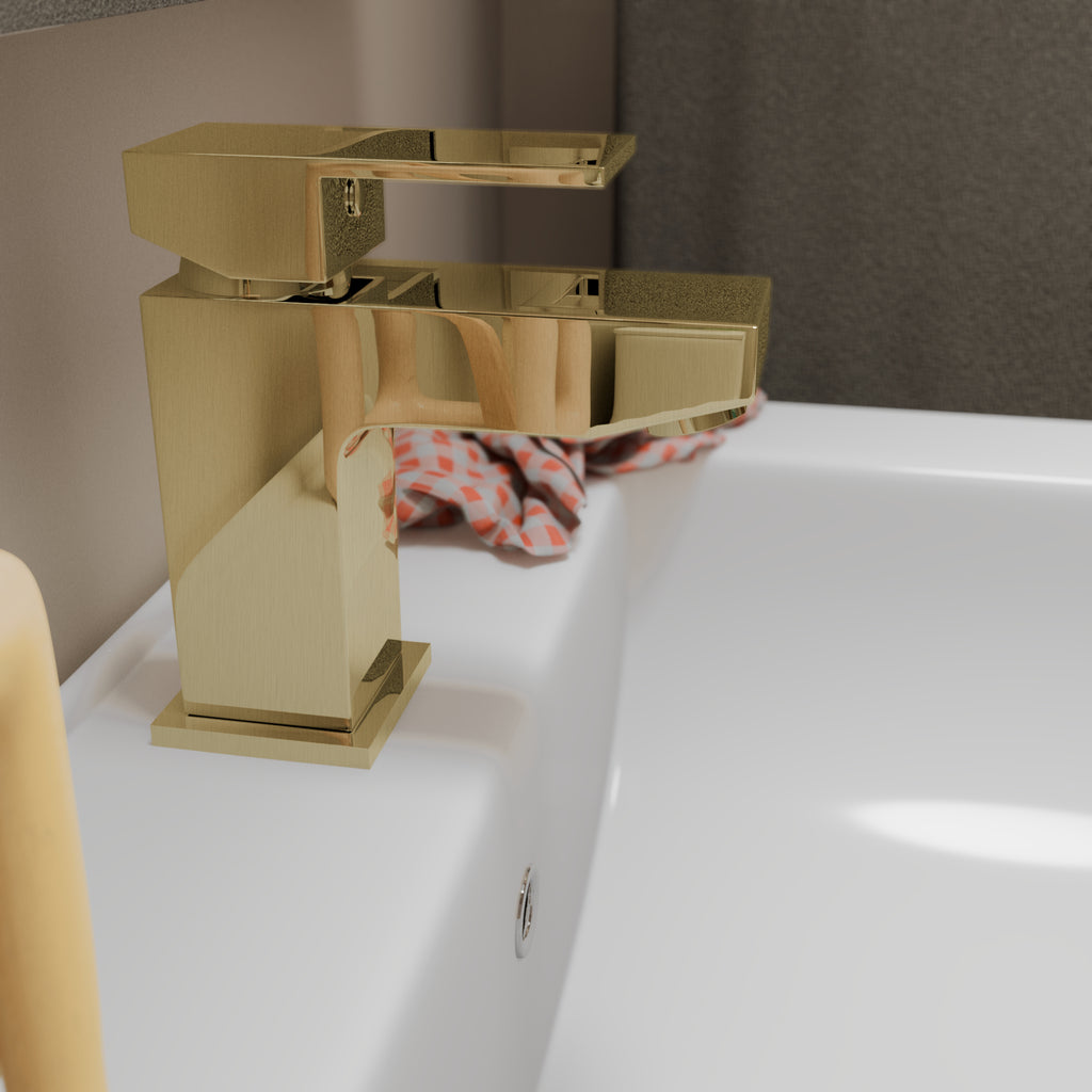 Munro Mono Basin Mixer Tap - Brushed Brass