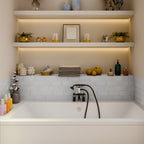 Regency Traditional Bath Shower Mixer Tap with Kit - Matt Black