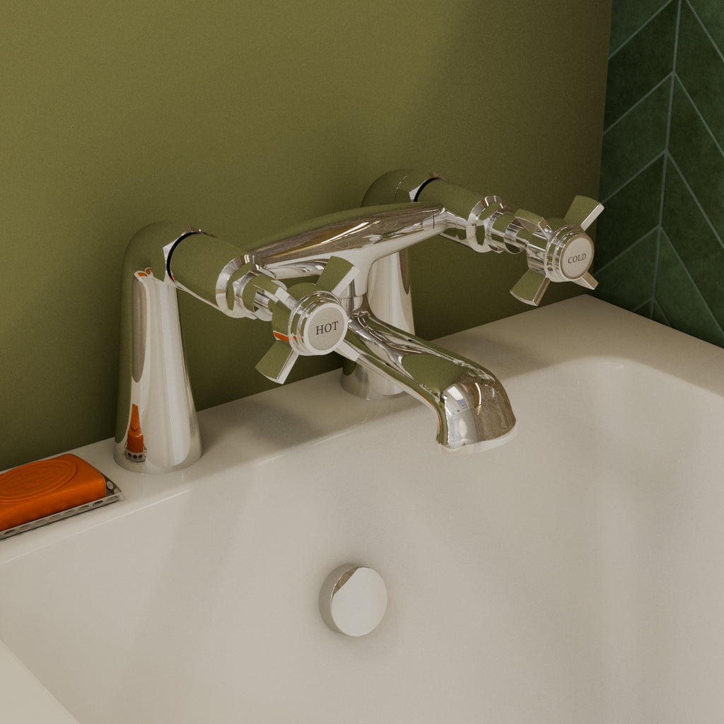 Regency Traditional Bath Filler Mixer Tap - Chrome