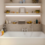 Symphony Round Waterfall Bath Shower Mixer Tap with Kit - Chrome