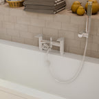 Symphony Round Waterfall Bath Shower Mixer Tap with Kit - Chrome