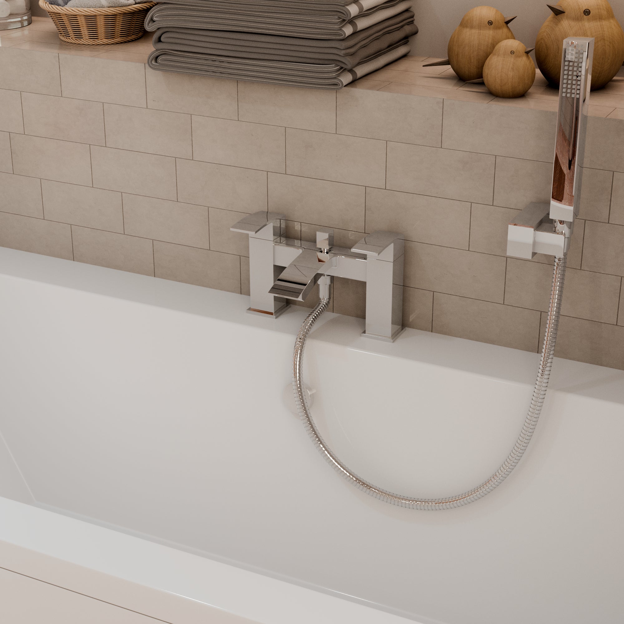 Trace Bath Shower Mixer inc. shower set Chrome