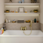 Trace Bath Shower Mixer Tap with Kit - Brushed Brass