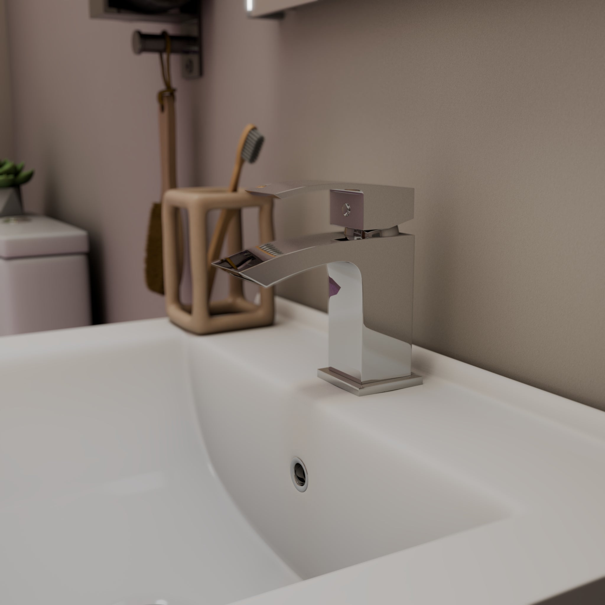 Trace Mono Basin Mixer inc. click waste chrome