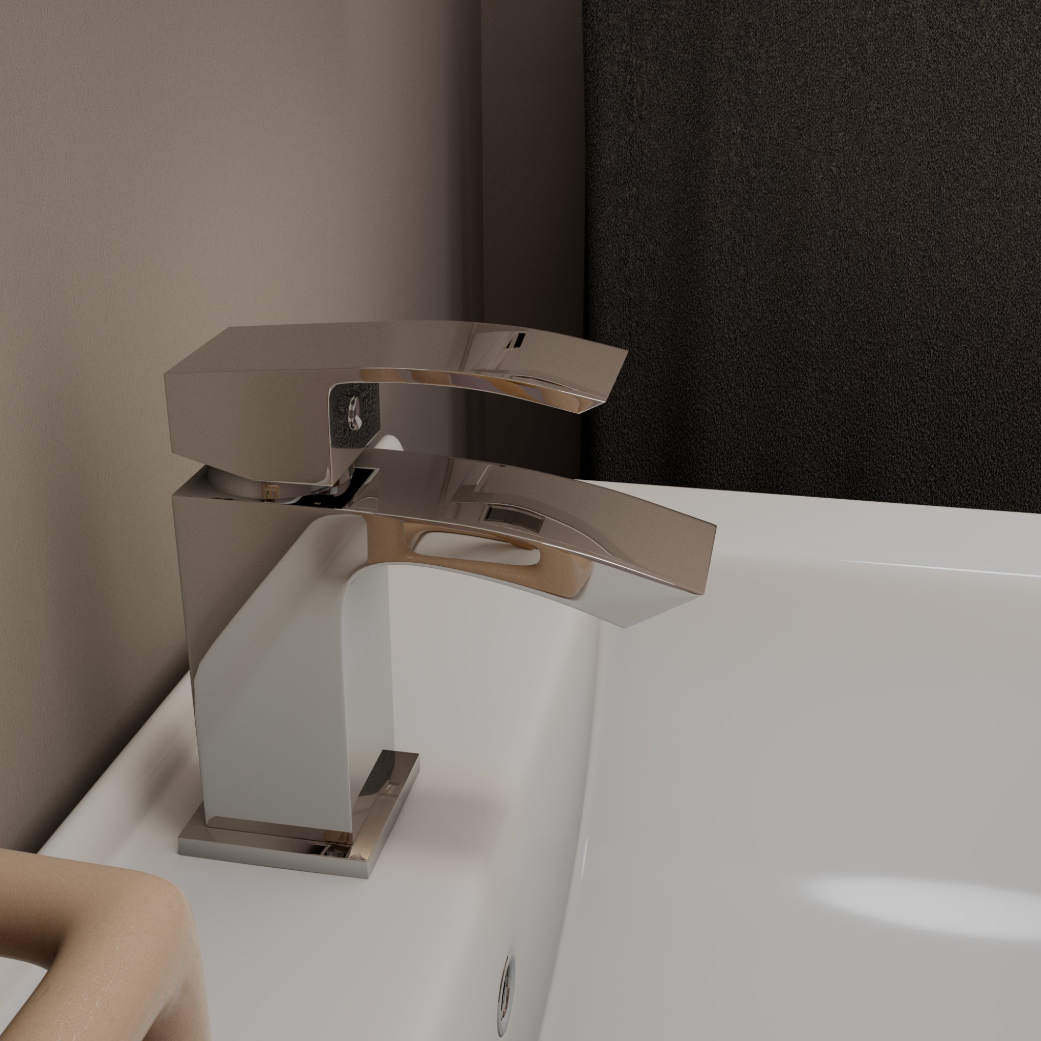 Trace Mono Basin Mixer inc. click waste chrome