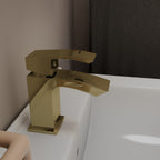 Trace Mono Basin Mixer Tap with Waste - Brushed Brass