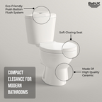 Desire BASICS Close Coupled Toilet Pan, Cistern & SC Seat