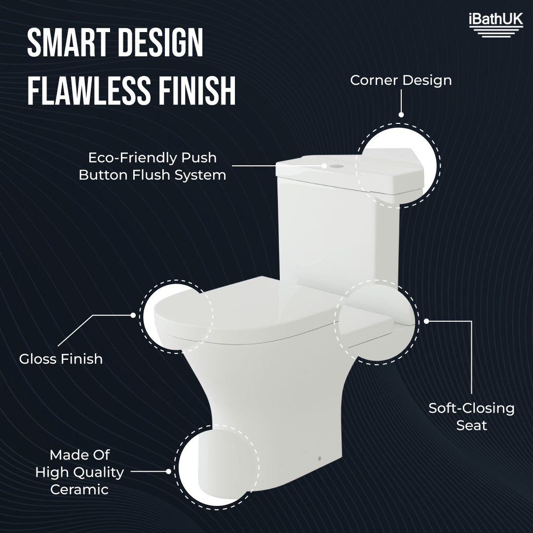 Palma CC Pan, Corner Cistern & Wrapover PP Seat