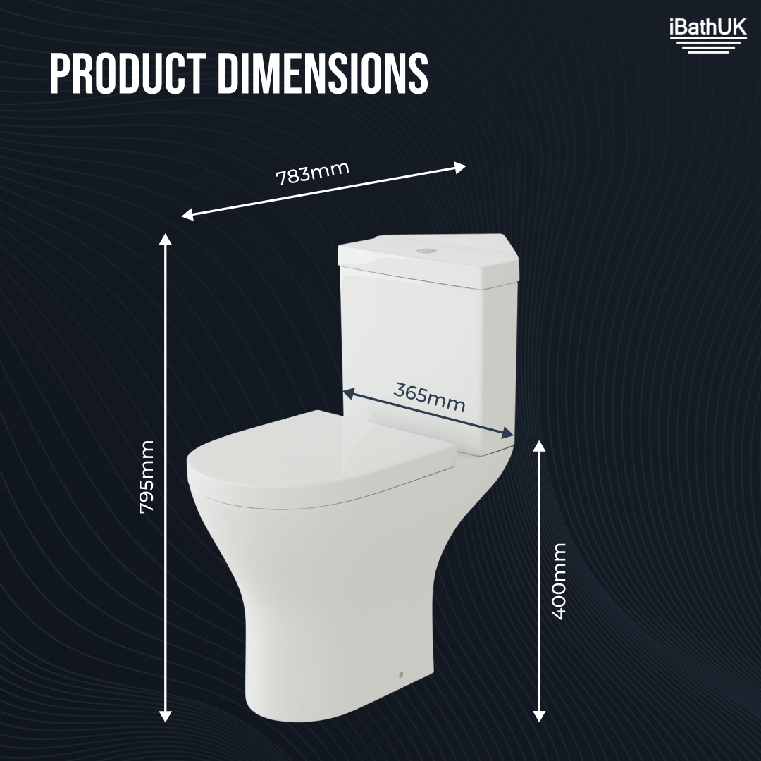 Palma CC Pan, Corner Cistern & Wrapover PP Seat