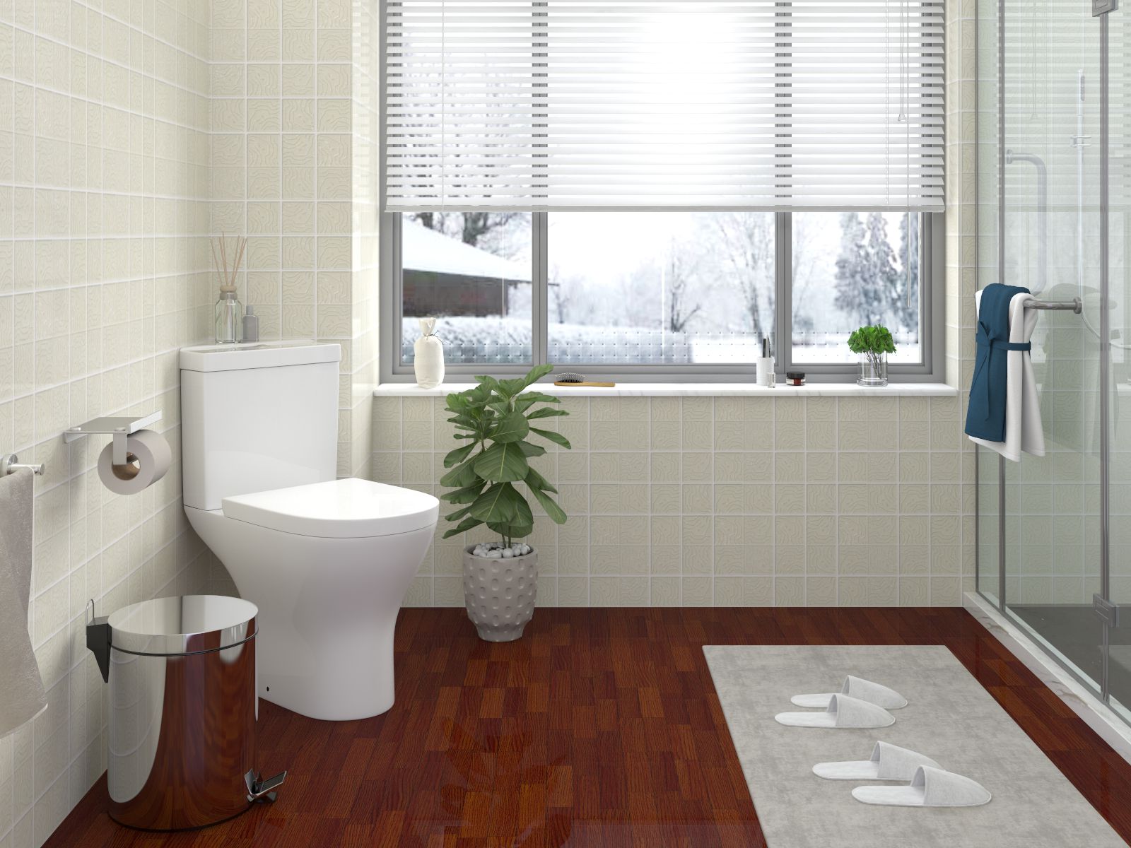 Palma CC Pan, Corner Cistern & Wrapover PP Seat