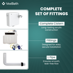 Pro Concealed Cistern with Chrome Dual Flush Push Button (WRAS Approved)