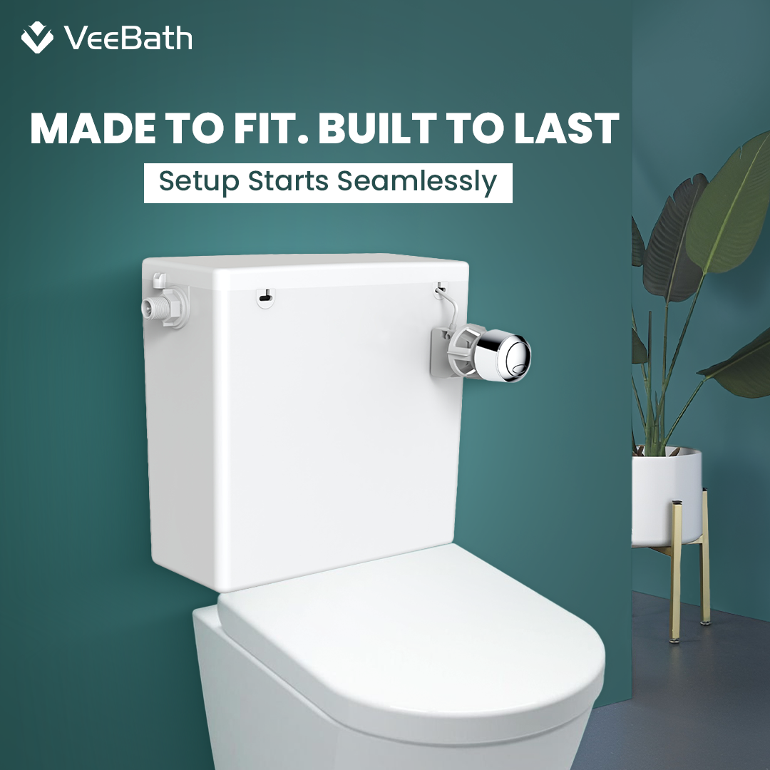 Pro Concealed Cistern with Chrome Dual Flush Push Button (WRAS Approved)