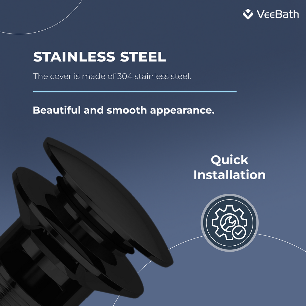 Ideal Full Dome Slotted Basin Waste - Matt Black