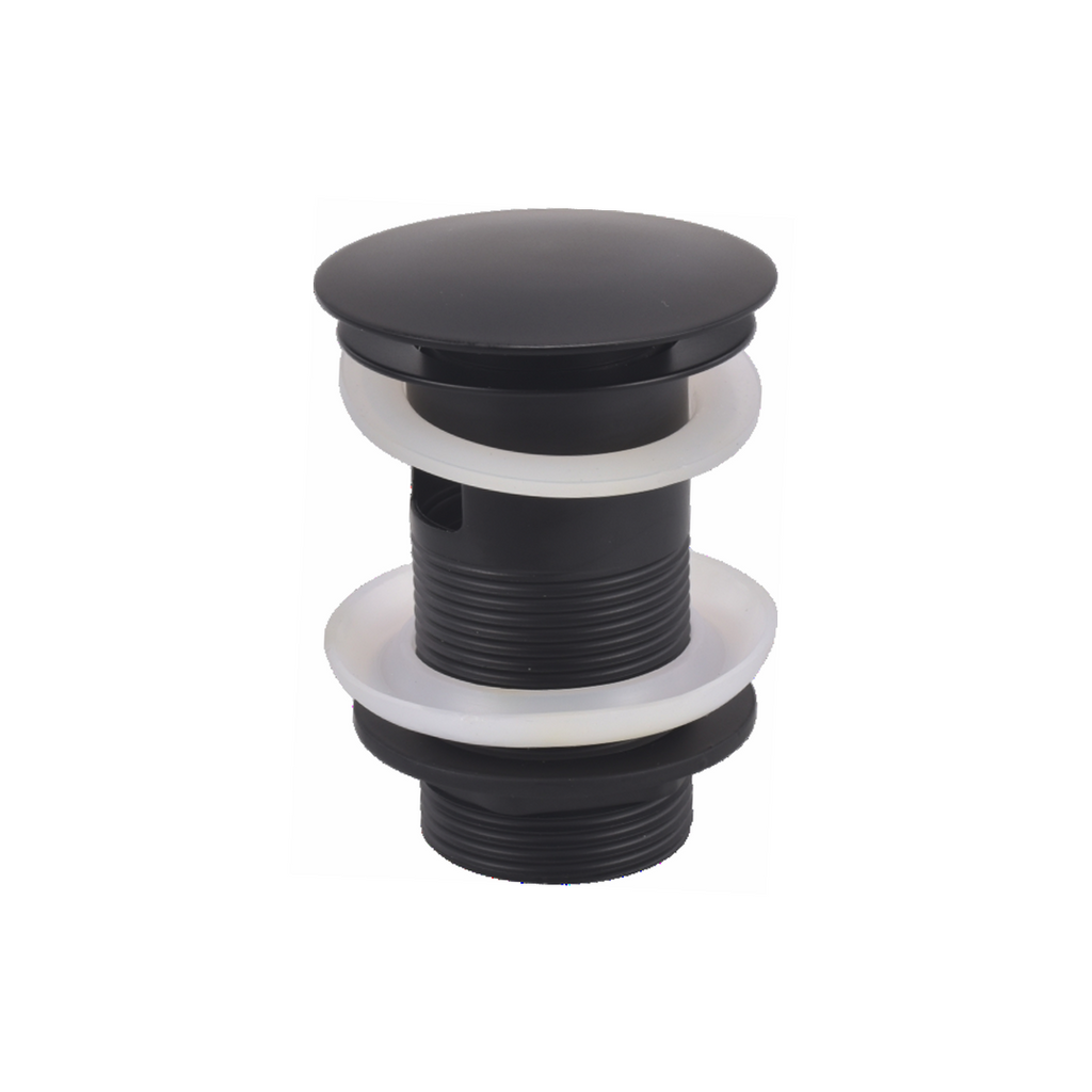 Ideal Full Dome Slotted Basin Waste - Matt Black