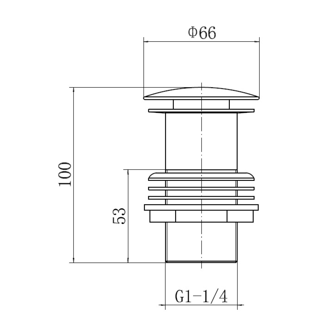 Ideal Full Dome Slotted Basin Waste - Matt Black