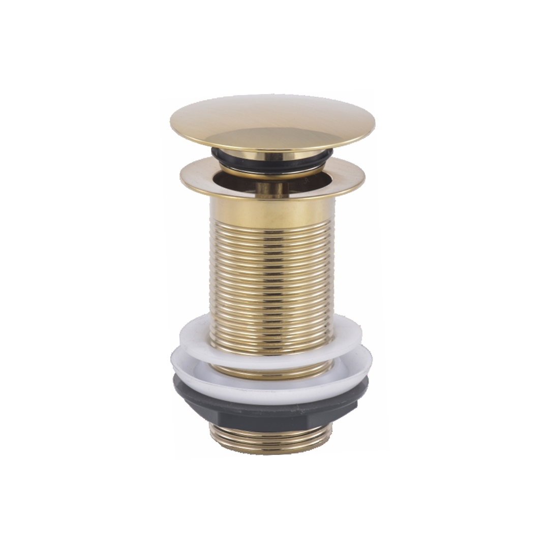 Ideal Full Dome Waste Unslotted - Brushed Brass