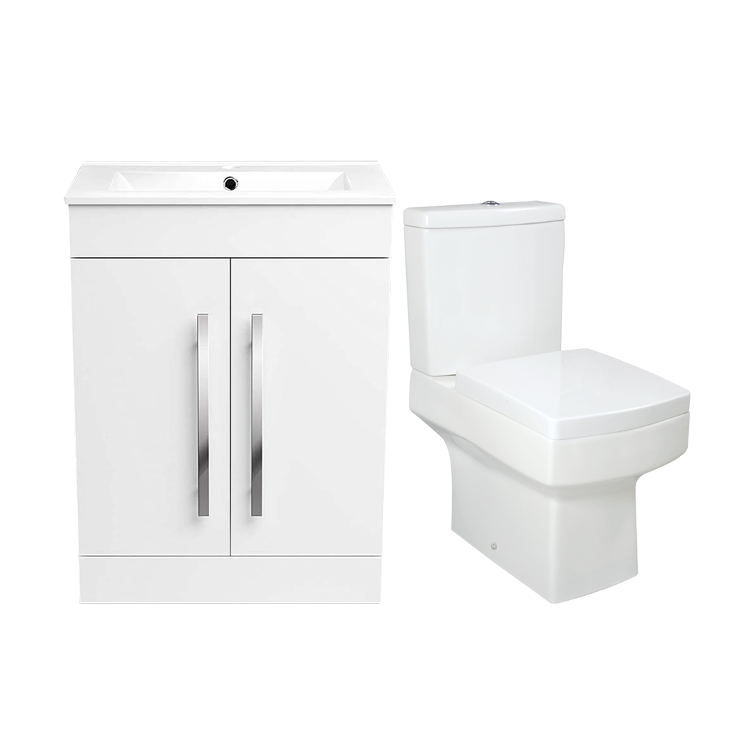 Avon Modern Bathroom Suite - Gloss White