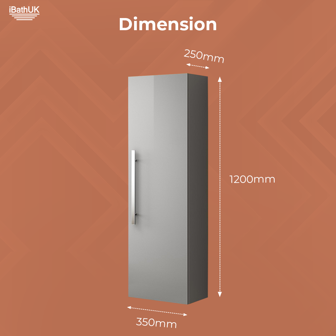 Avon 1200 Tall Cupboard Unit - Grey