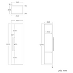 Avon 1200 Tall Cupboard Unit - Grey