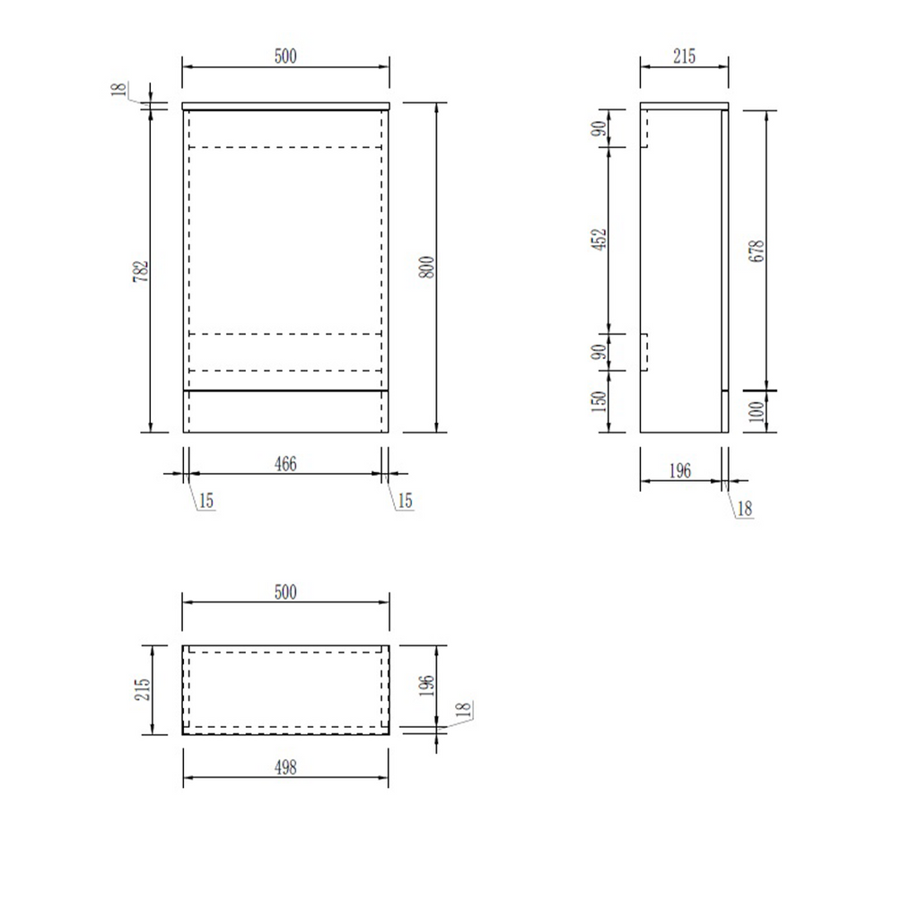 Avon/Trent 500mm WC Unit - Grey