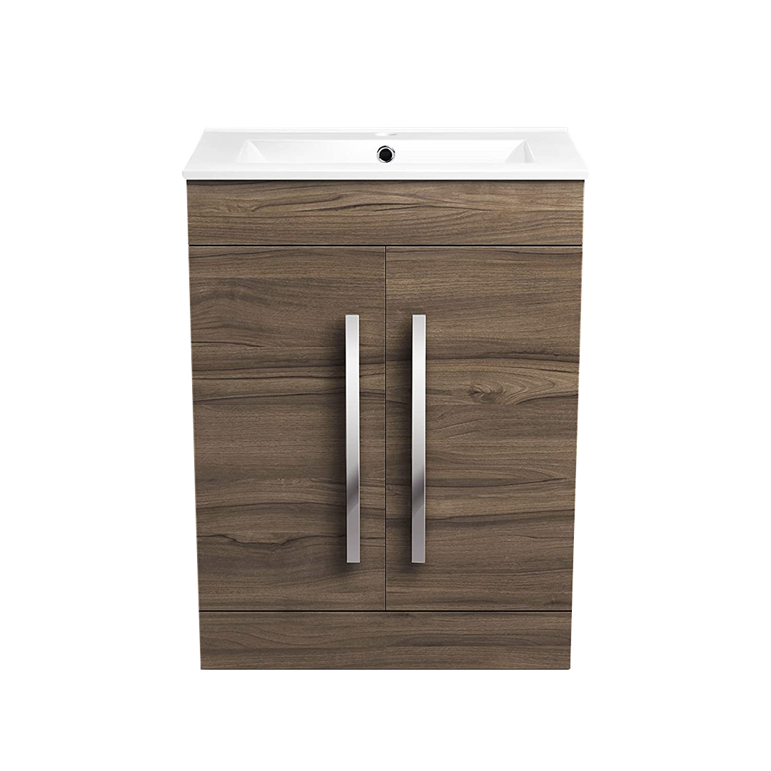 AVON 600 FS CABINET W/DOOR WITH HANDLES HG GREY & SLIM BASIN