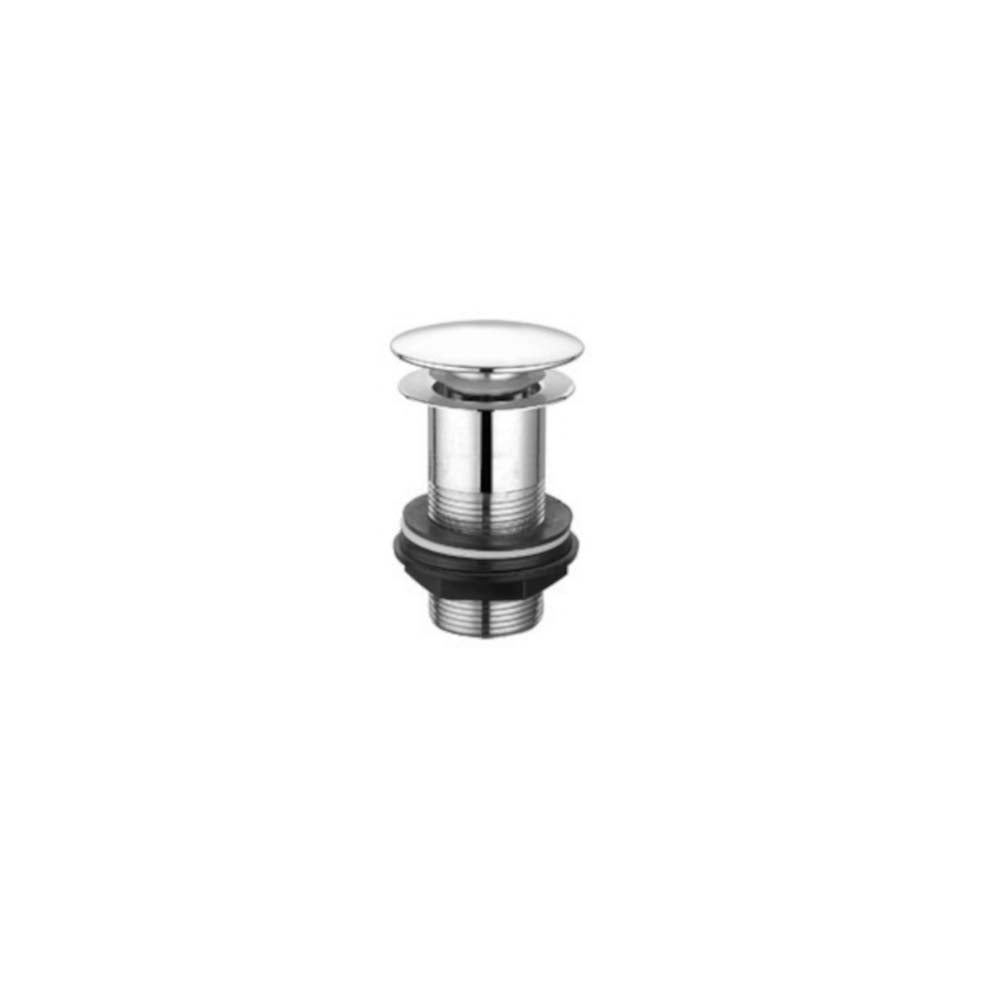 VeeBath Full Dome Basin Waste Slotted, Click Clack Pop-Up, Stylish & Functional Waste for Bathroom Sink with Overflow Compatibility, Chrome