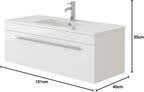 Desire Venus 1000 White WH unit and Slim basin