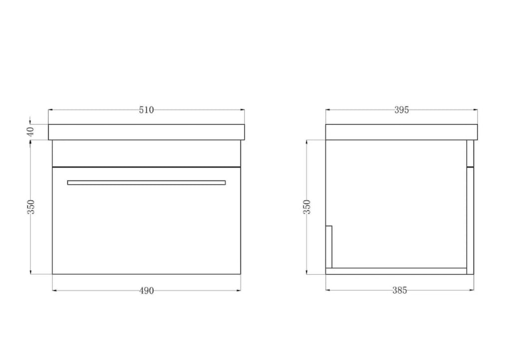 Desire Venus 500 White WH unit and Slim basin